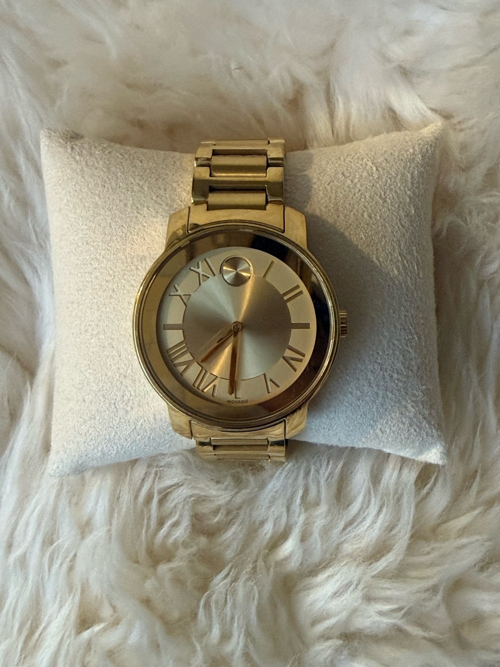 Movado BOLD Yellow Gold Roman Numeral Watch
